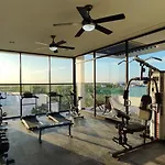 Modern Studio With Grate Sunset View Pool&Gym Aldea Zama